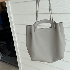 Elegant Gray Women's Tote Bag from Anthropologie